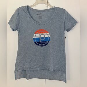Pure Barre light blue/gray tee. Size S small, new with tags NWT